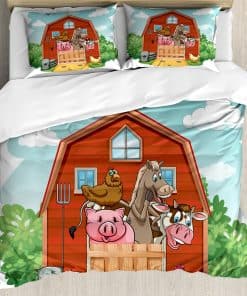 Juego de Funda Nórdica Ambesonne de Dibujos Animados,