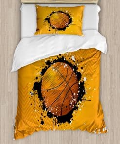 Set de Funda nórdica de Baloncesto Ambesonne, Baloncesto y