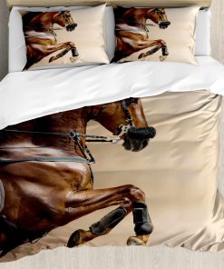 Juego de Funda de Edredón Ambesonne Horses, Caballo Color