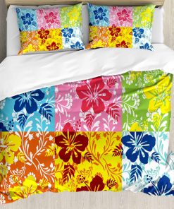 Juego de Funda Nórdica Ambesonne Hawaiian, Colorido