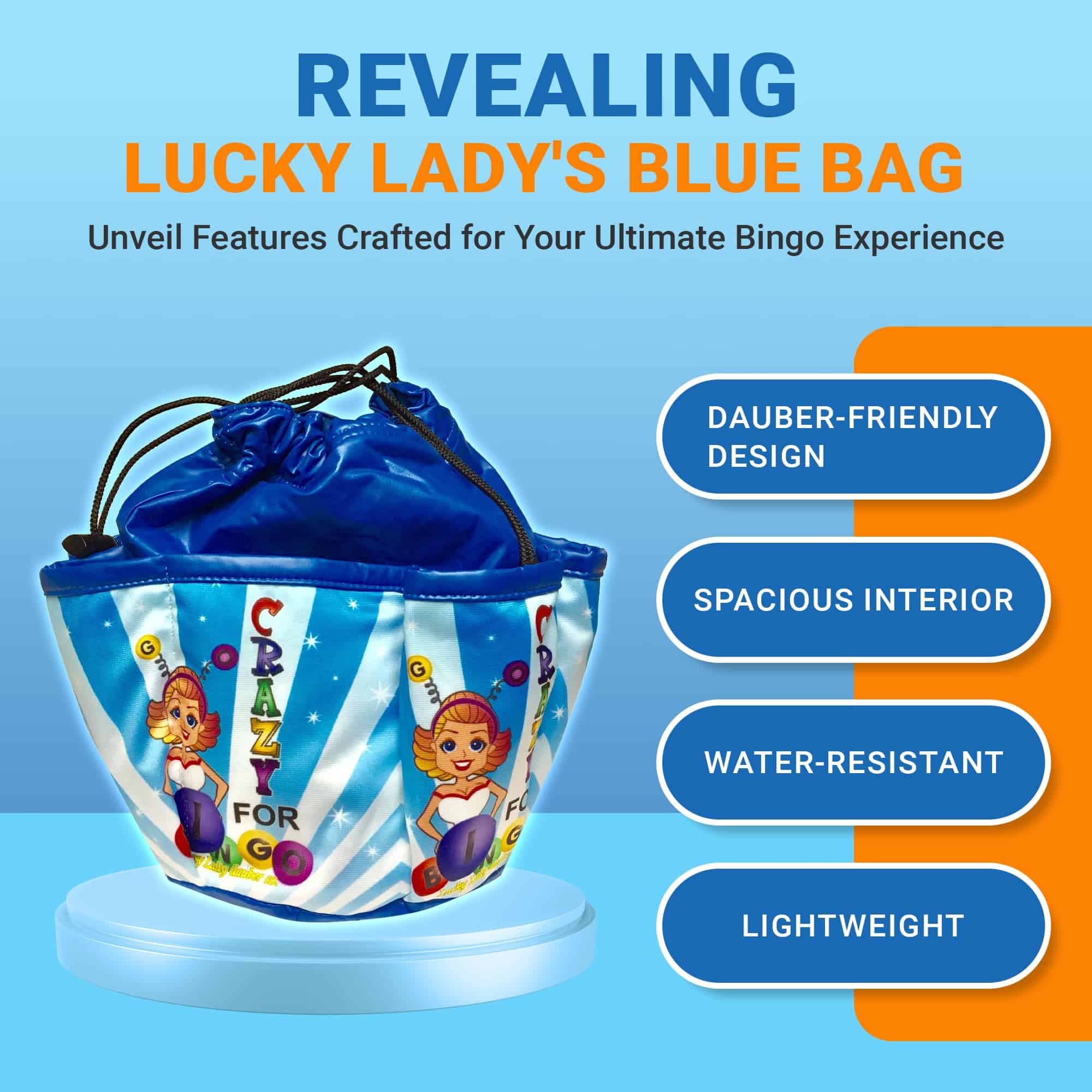 Bolsa de Bingo con Daubers de Lucky Lady Co. y Paquete de 6 - Imagen 3
