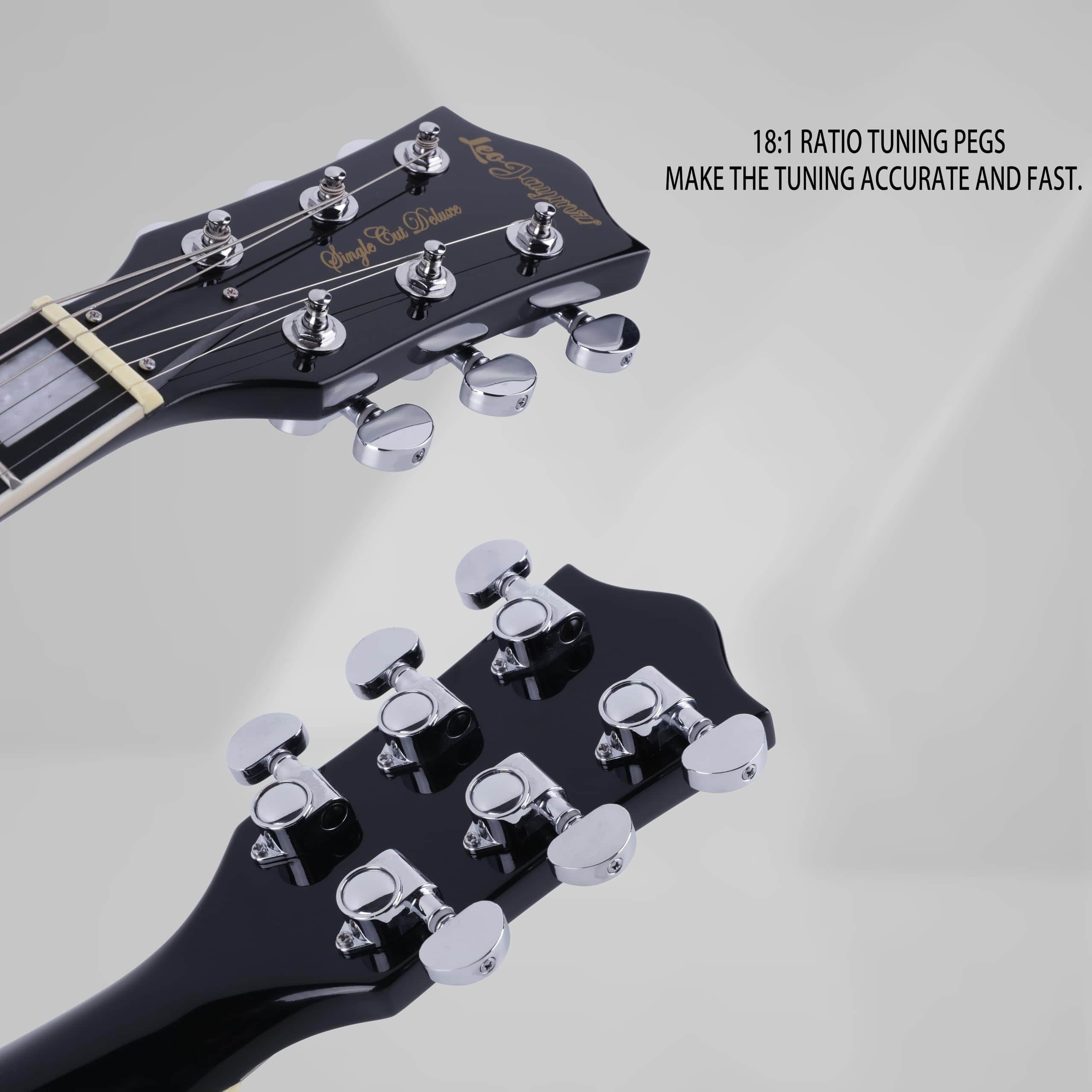 Leo Jaymz Guitarra Eléctrica Single Cut de Tamaño Completo - Imagen 6