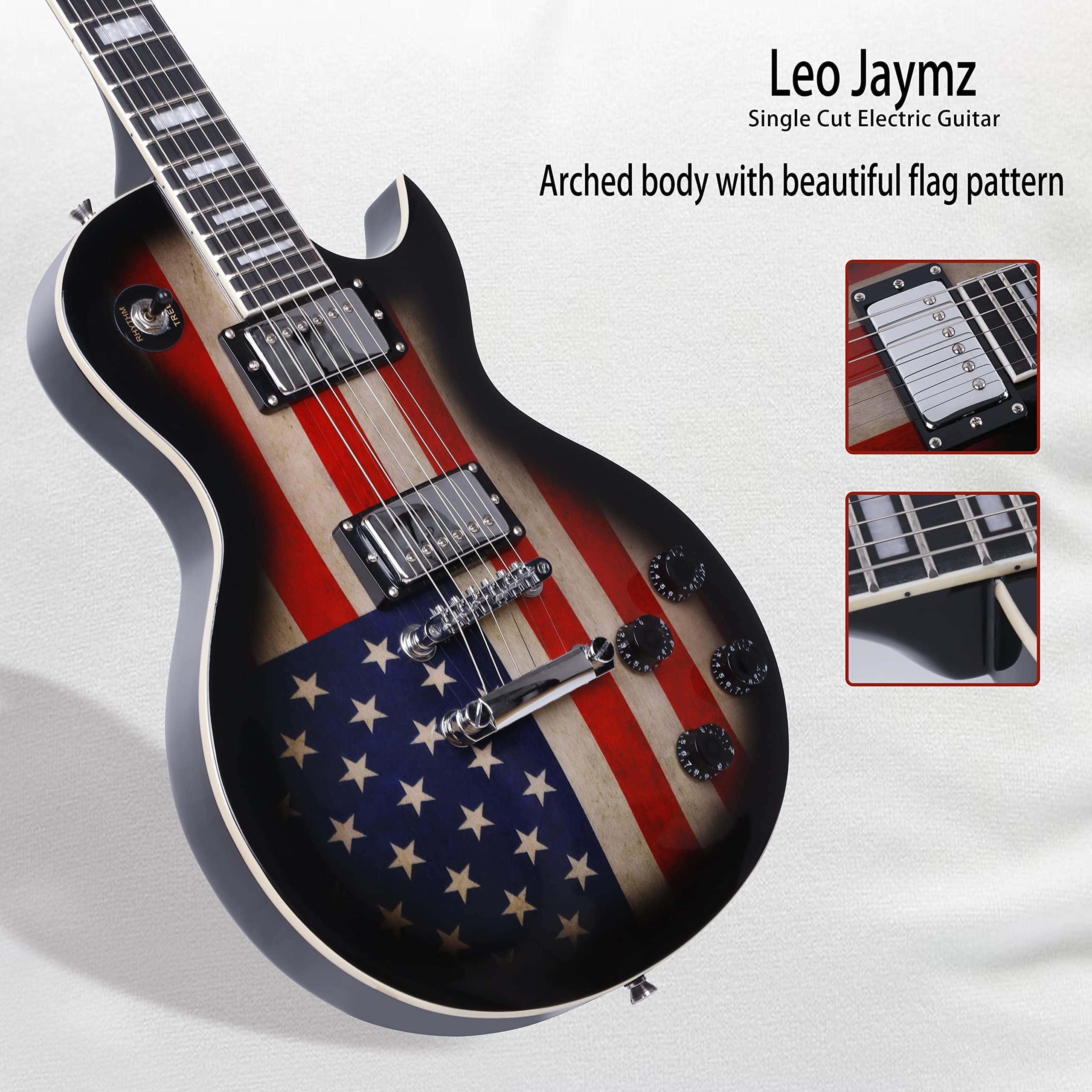 Leo Jaymz Guitarra Eléctrica Single Cut de Tamaño Completo - Imagen 4