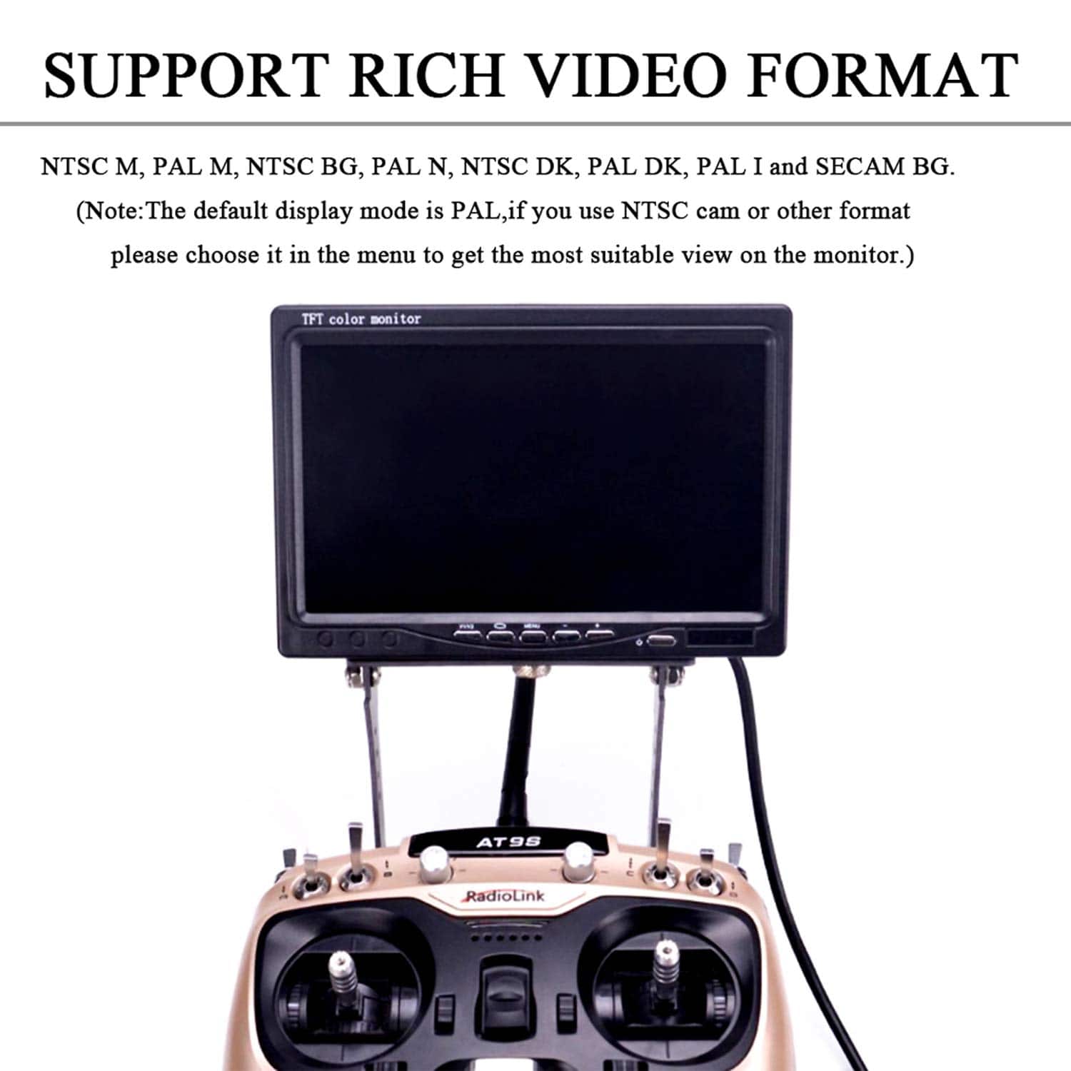 Monitor FPVDrone RC 7 Pulgadas Monitor FPV 1024x600 - Imagen 6