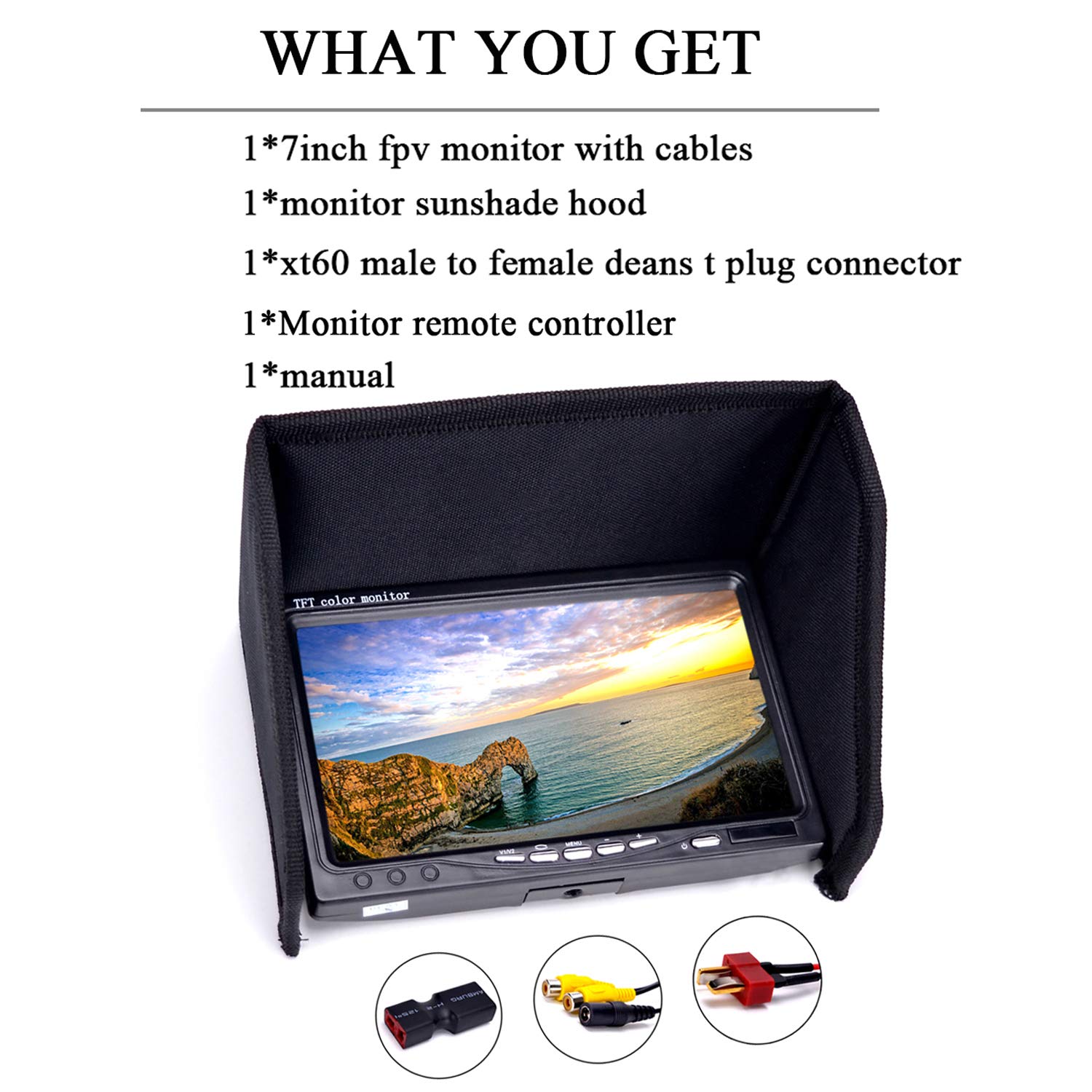 Monitor FPVDrone RC 7 Pulgadas Monitor FPV 1024x600 - Imagen 9