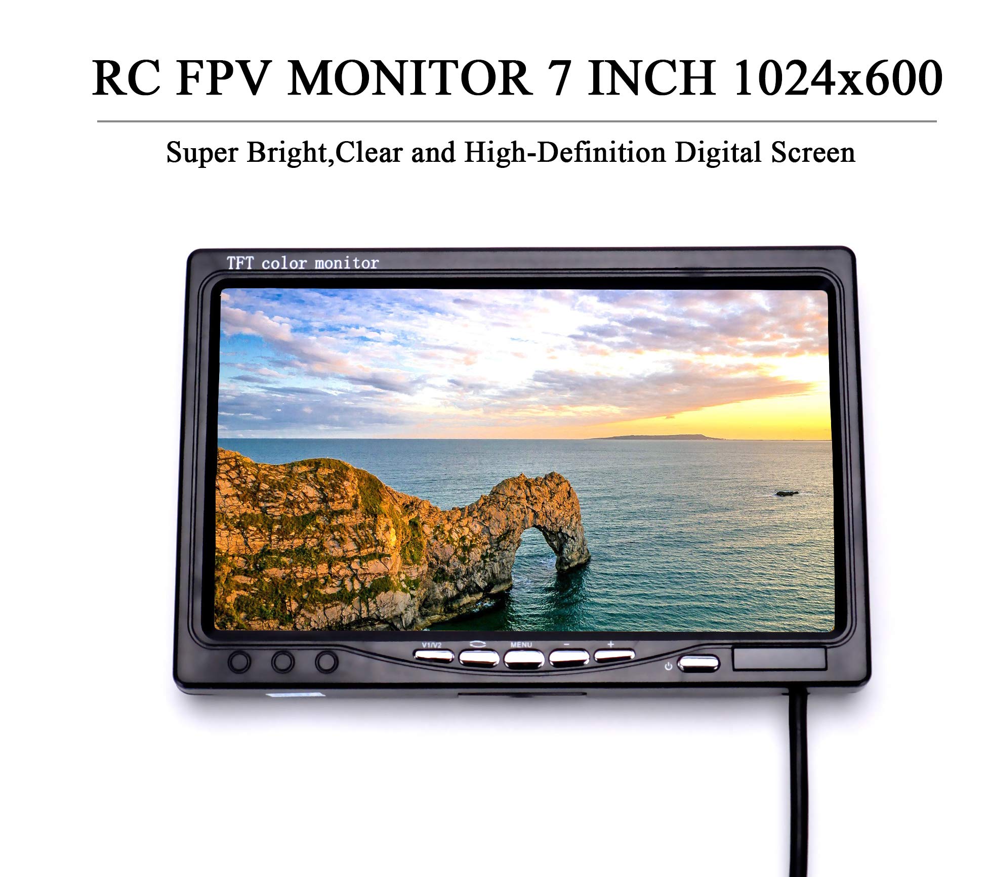 Monitor FPVDrone RC 7 Pulgadas Monitor FPV 1024x600 - Imagen 5