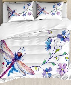 Juego de Funda Nórdica Ambesonne Dragonfly, Mariposa de