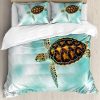 Juego de Funda Nórdica Ambesonne Turtle, Tortuga Nadando en