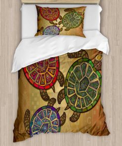 Juego de Funda de Edredón Ambesonne Turtle, 3 Tortugas