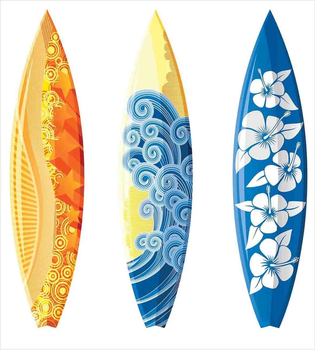 Juego de Funda Nórdica Ambesonne Surf, Coloridos Tablas de - Imagen 3