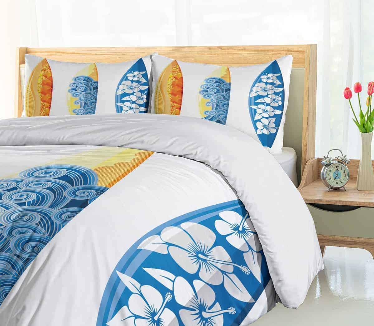 Juego de Funda Nórdica Ambesonne Surf, Coloridos Tablas de - Imagen 5