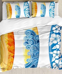 Juego de Funda Nórdica Ambesonne Surf, Tablas de Surf