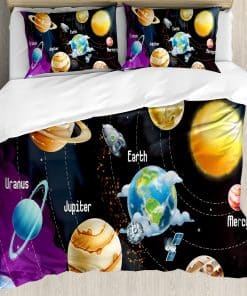 Set de Funda Nórdica Ambesonne Espacio Exterior, Sistema