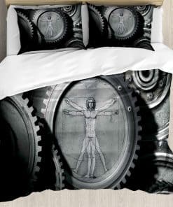 Juego de Funda Nórdica Industrial Ambesonne, Ruedas de