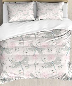 Juego de Funda Nórdica Ambesonne Dragonfly, Fondo Vintage