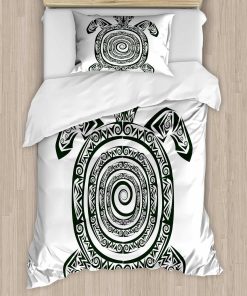 Juego de Cubierta de Edredón Tortuga Ambesonne, Estilo de