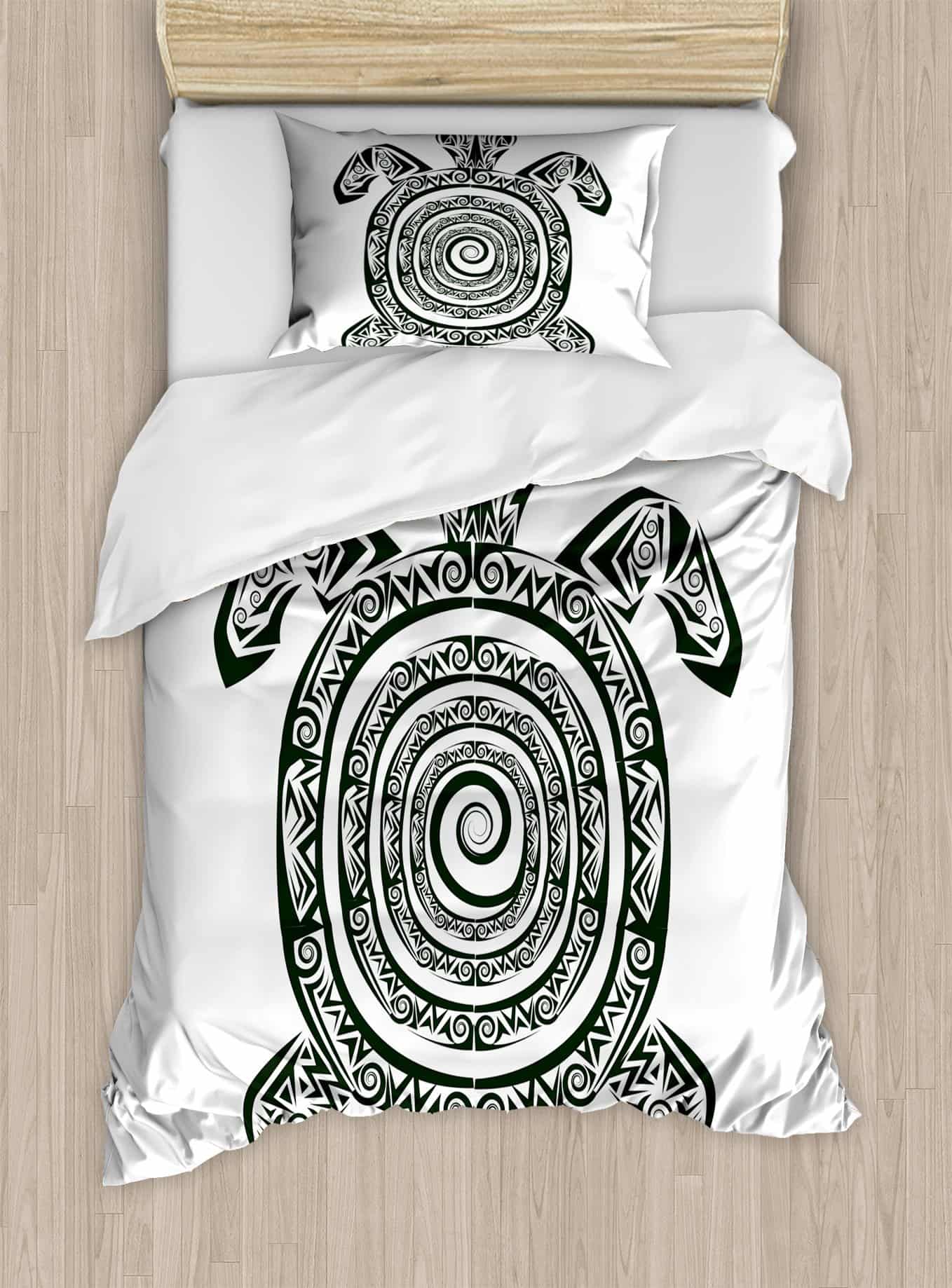 Juego de Cubierta de Edredón Tortuga Ambesonne, Estilo de