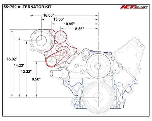 Kit de Soporte de Alternador LS para Corvette LSX LS1 LS2 - Imagen 3
