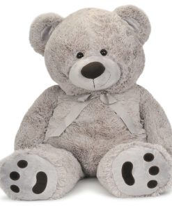 Peluche Gigante JOON - 38 Pulgadas, Gris Claro, Pelaje
