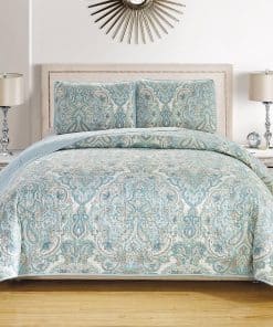 Juego de Colcha Reversible de 3 Piezas -Multicolor