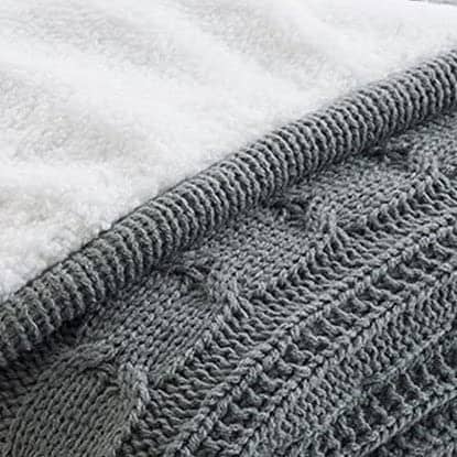 Manta de Punto con Forro Sherpa Brandream para Cama Sofá - Imagen 8