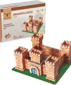 Set de construcción de castillo de dragones de juguete de