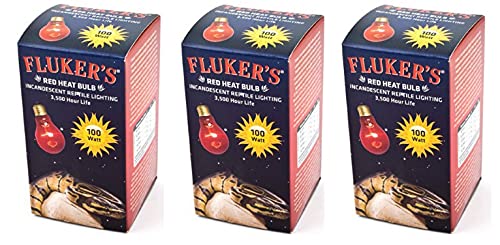 Lámparas de calor rojas Fluker's (Paquete de 3) para