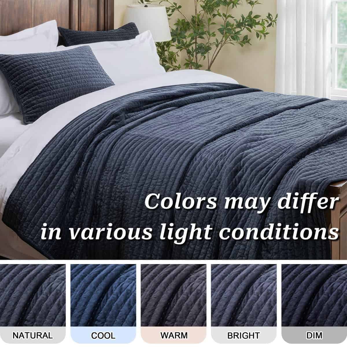 Colcha de terciopelo de algodón real reversible Elegant - Imagen 4