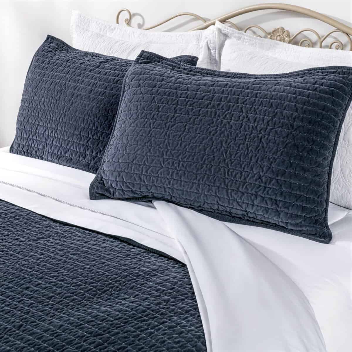 Colcha de terciopelo de algodón real reversible Elegant - Imagen 9