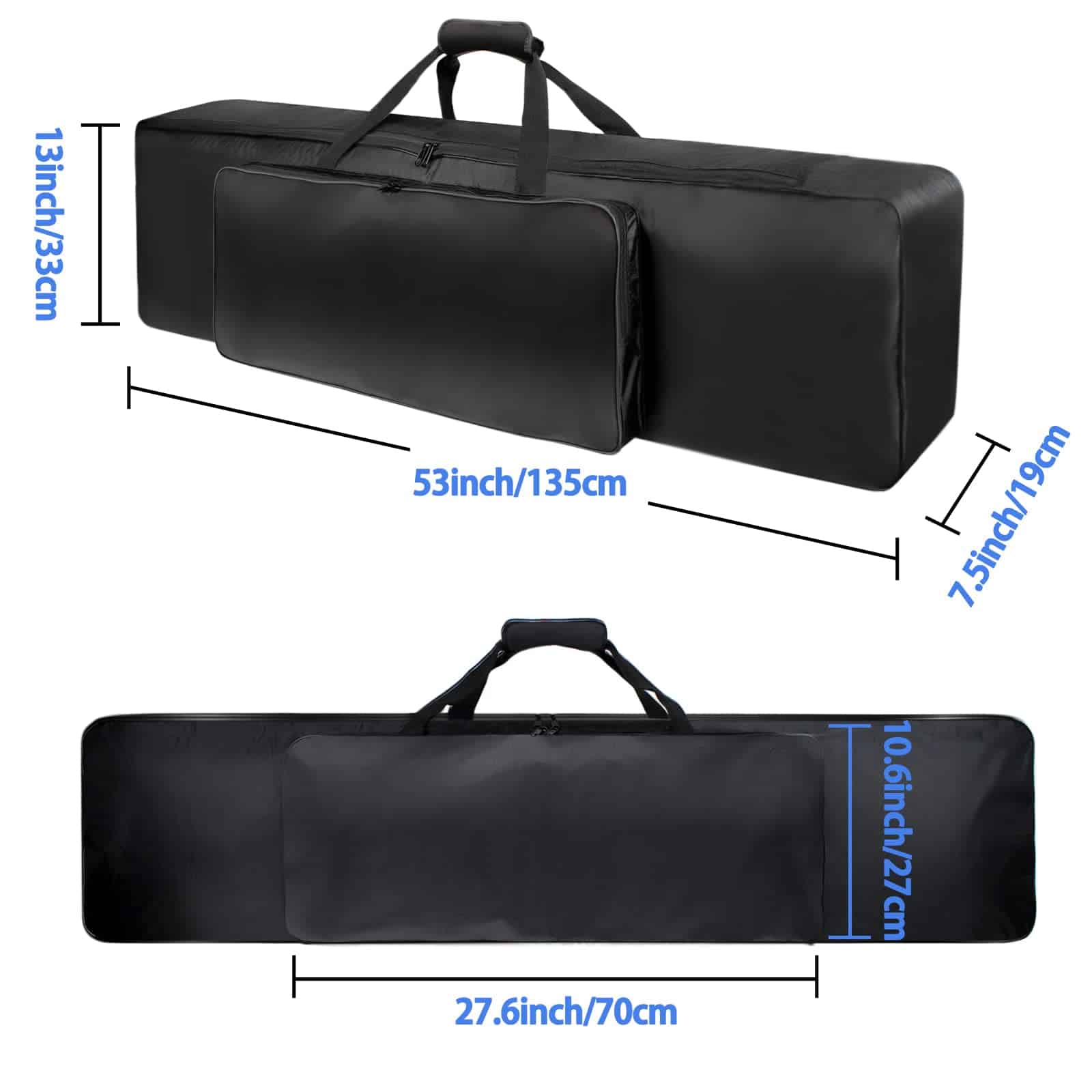 Estuche para Teclado de 88 Teclas NKTM, 53.5"x12.6"x6.3" - Imagen 6