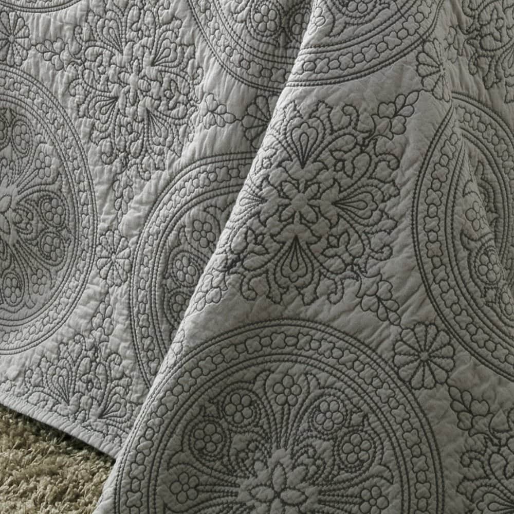 Colcha de Cama Reversible de Algodón 100% con Bordado de - Imagen 10