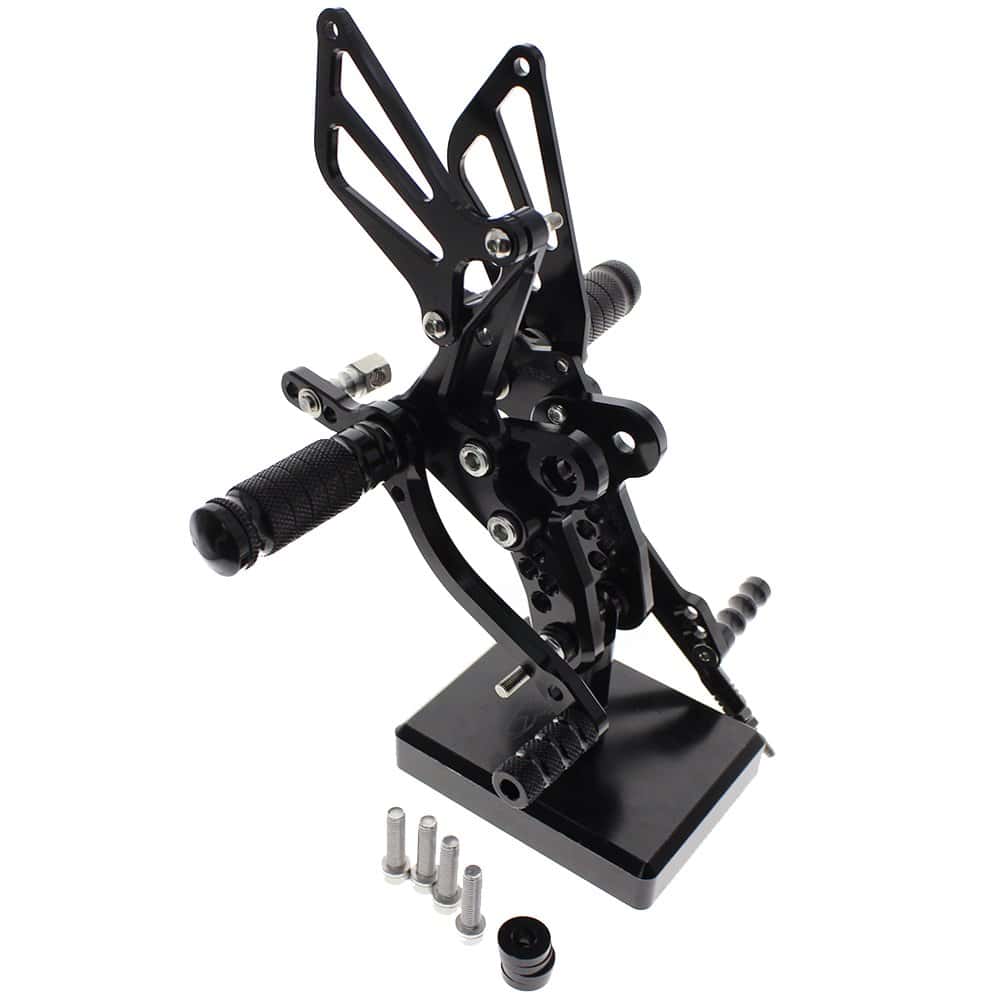 FXCNC CNC Pedales Ajustables de Motocicleta Billet Rearsets