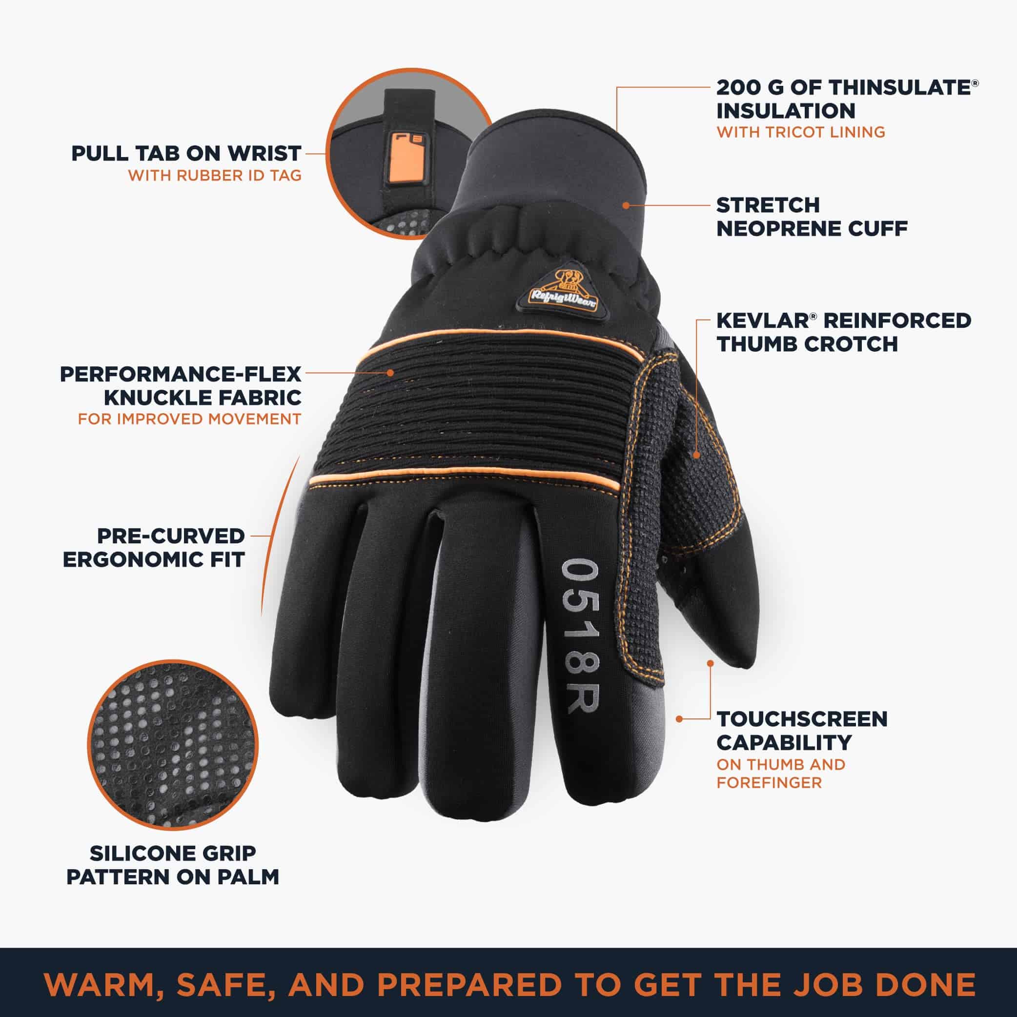 Guantes RefrigiWear Thinsulate Insulated PolarForce con - Imagen 4