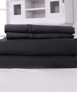 Juego de Sábanas de Lino 100% Puro Bordado de Belgas