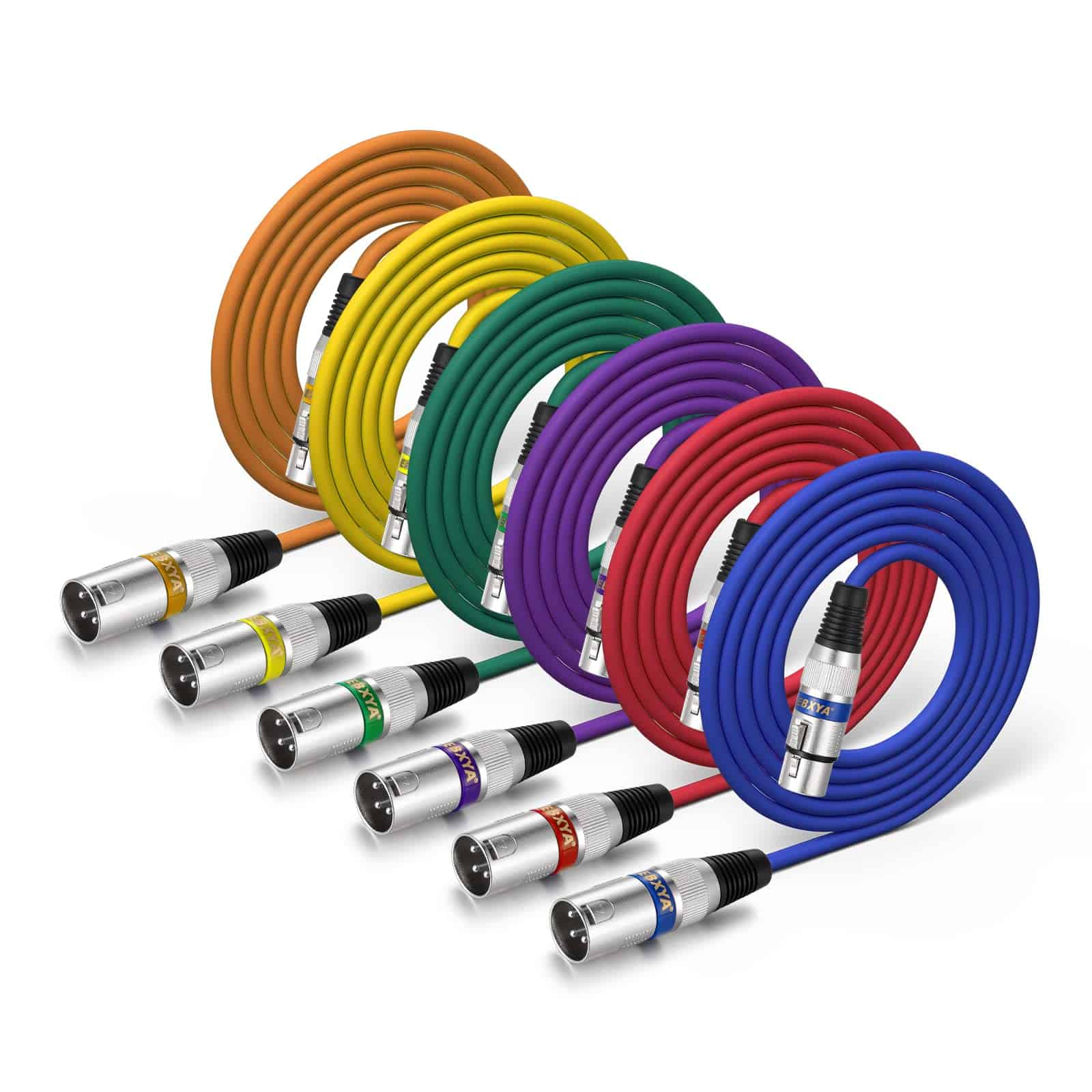 Cable de Micrófono XLR EBXYA de 6 pies 6 Paquetes de