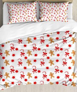 Juego de Funda nórdica Ambesonne Gingerbread Man, Patrón de
