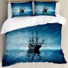 Set de Funda de Edredón Ambesonne Barco Pirata, Barco en el