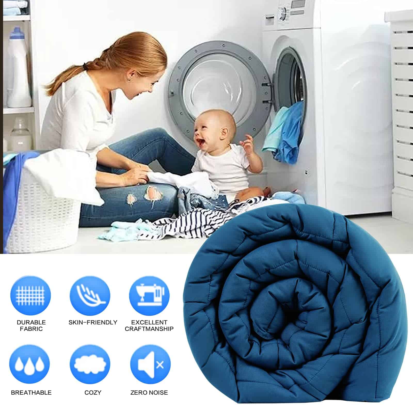 Edredón Alternativo de Plumón Reversible de EASELAND All - Imagen 3