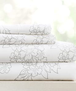 Juego de sábanas de microfibra con -Gris