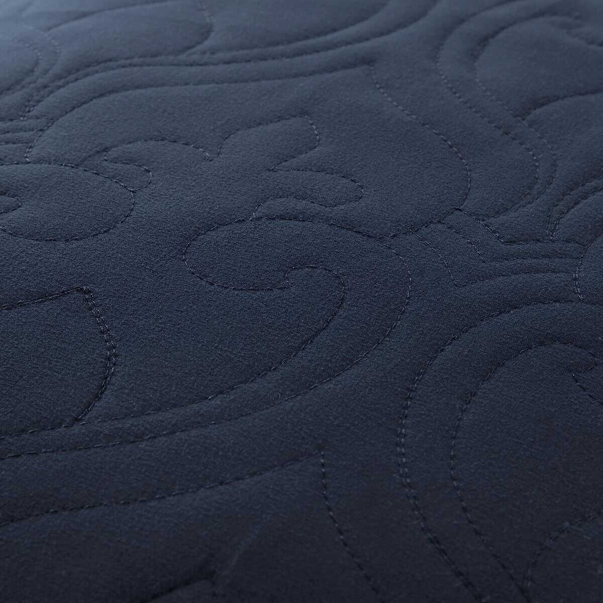 Juego de 3 piezas de edredón de color azul marino tamaño - Imagen 4