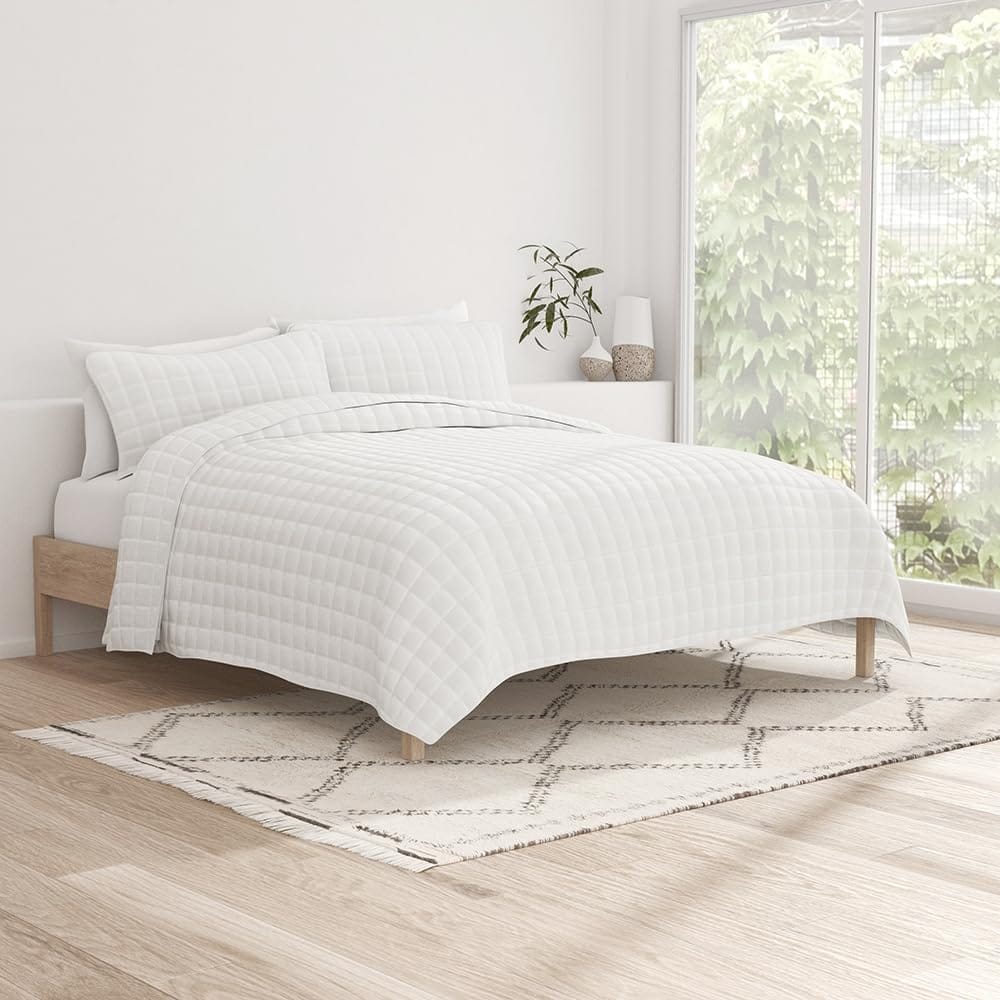 Juego de Cama Blanco Pálido de Dos Piezas Linen Market