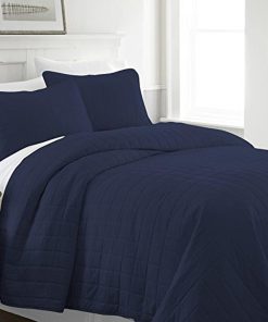 Juego de cubrecama acolchado con patrón cuadrado Linen