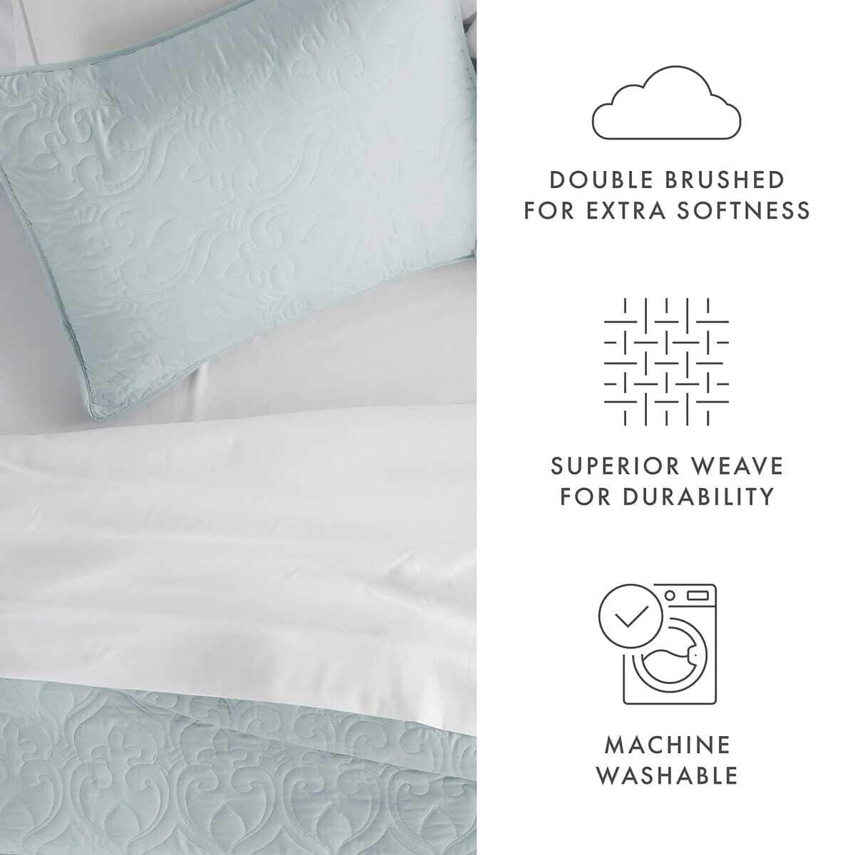 Juego de Cobertor de Cama Queen Size de 3 Piezas Linen - Imagen 5