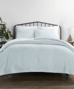 Juego de Cobertor de Cama Queen Size de 3 Piezas Linen