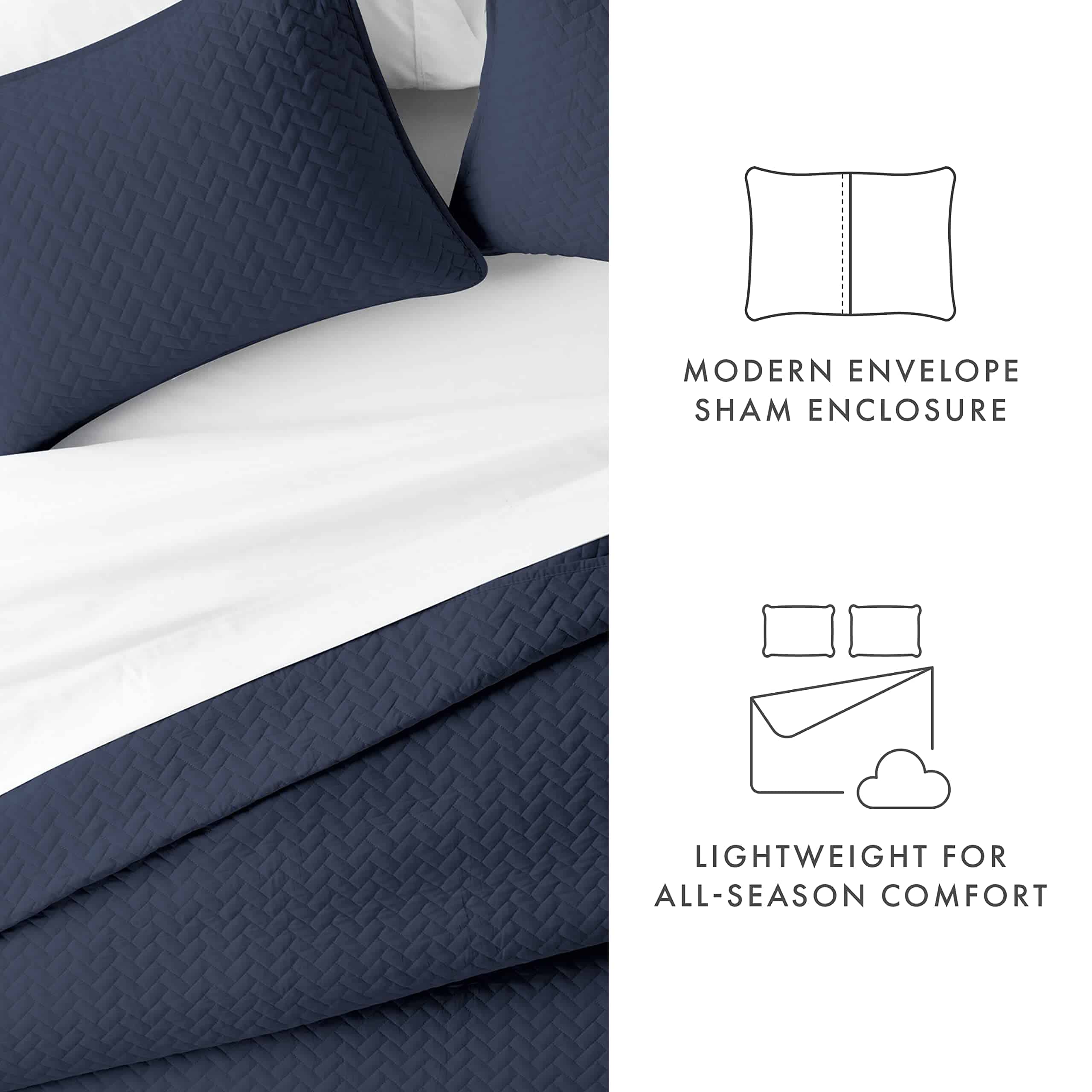 Juego de Cama de 3 Piezas en Azul Marino Linen Market - - Imagen 6