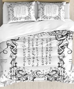 Set de Funda de Edredón Ambesonne Bohemian, Tema de Arte