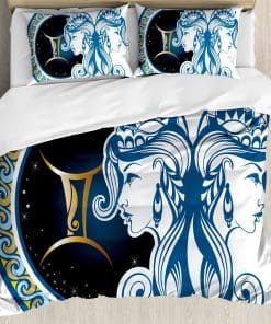 Juego de Funda nórdica Ambesonne Zodiaco, Motivo Géminis