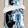 Set de Funda de Edredón Zodiac de Ambesonne, Motivo Géminis