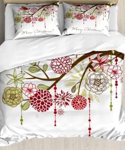 Juego de Funda Nórdica Navideña Ambesonne, Gorro y Bufanda