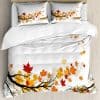 Set de Funda Nórdica Ambesonne Otoño, Ramas de Árbol de